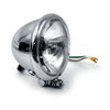 Bates style 4-1/2" 35/35W headlamp. Chrome -