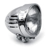 Bullet 4-1/2" duplo headlamp. Ribbed. Visor. Chrome -
