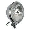 Bates style 5-3/4" Prismic H4 headlamp. Chrome - Universal