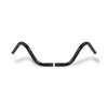 2-Piece Buckhorn style handlebar 1" black - Pre-81 H-D with 60-79 FL style risers designed for 2-piece handlebars