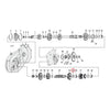 THRUST WASHER 1ST GEAR C-SHAFT .100 INCH - 54-E84 XL