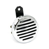 4" custom horn. 12-Volt. Wide horizontal slotted. Chrome -