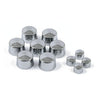 SmoothTopps, push-on bolt cover set. Chrome - 00-07 Softail (excl. Springers); 00-07 Dyna; 00-07 Touring; 00-03 XL (NU)