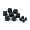 SmoothTopps, push-on bolt cover set. Black - 00-07 Softail (excl. Springers); 00-07 Dyna; 00-07 Touring; 00-03 XL (NU)