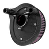 K&N, Twin Cam RK series Street Metal O.S. air cleaner assy - 16-17 Softail (excl. 16-17 FLSTFBS); 14-16 Touring (NU). With stock round air cleaner cover with front 'air scoop' intake