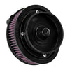 K&N, Twin Cam RK series Street Metal O.S. air cleaner assy - 16-17 Softail (excl. 16-17 FLSTFBS); 14-16 Touring (NU). With stock round air cleaner cover with front 'air scoop' intake