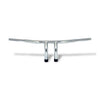Fat 1-1/4" Tiller bar, 6" rise, chrome - 82-22 H-D (excl. 08-22 e-throttle) with 3-1/2" mount bolt spacing (NU)