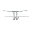 Fat 1-1/4" Tiller bar, 10" rise, chrome - 82-22 H-D (excl. 08-22 e-throttle) with 3-1/2" mount bolt spacing (NU)