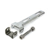 Universal solo seat hinge, square mount, weld-on. Chrome - Universal