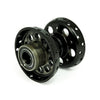 Reproduction Star hub, for OEM axle. Black with chrome star - 36-40 WL style