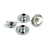 Push-in mushroom allen head plugs 5/16". Chrome - 5/16" threaded allen head bolts