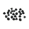 Push-in mushroom allen head plugs 1/4". Black - 1/4" threaded allen head bolts