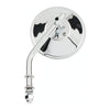 Steel 4" round mirror. Chrome, short stem - 65-UP H-D