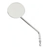 Steel 4" round mirror. Chrome, long stem - 65-UP H-D