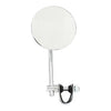 Round clamp-on style steel mirror, 4" with 5" stem - 65-UP H-D