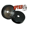 Spyke, alternator rotor. Black, flat type - 70-96 all B.T.; 84-00 Softail; 99-03 Dyna (NU)