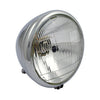 6-1/2" bullet style headlamp. Chrome. 12V H-4 -
