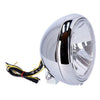 7" H4 headlamp for FL models. Clear lens. Chrome - 86-17 FLST models with 7" headlamps (NU)