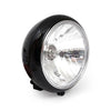 7" H4 headlamp for FL models. Clear lens. Black - 86-17 FLST models with 7" headlamps (NU)