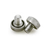 Knurled solo seat screw kit - 86-06 Softail with frame mounted seat (NU)