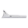 Slip-on Fishtail exhaust extension 18" long chrome - 1-3/4” head pipes.