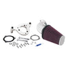 K&N, AirCharger performance air cleaner kit. Polished - 01-15 Softail; 04-17 Dyna (excl. 2017 FXDLS); 02-07 FLT/Touring (NU)