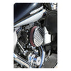 K&N street metal high-flow air intake Grind, chrome - 16-17 Softail; 2017 FXDLS; 08-16 Touring, Trike. (e-throttle models) (NU)