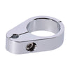 2-Piece frame cable clamp. Throttle. Chrome - UNIVERSAL