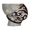 Bandero biker face mask Tribal flames white - One size fits most