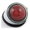 Old School LED taillight, Type 1. Chrome. Red lens -