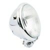 Bates style 5-3/4" headlamp. Bottom mount. Chrome -