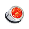 Old School LED taillight, Type 1. Chrome. Clear lens -