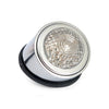 Old School LED taillight, Type 1. Chrome. Clear lens -