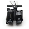 Run/Off/Start, handlebar switch set. Black - 96-10 Softail; 96-11 Dyna; 96-13 Touring; 96-13 XL; 02-13 V-Rod(NU)
