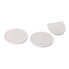 Brake & clutch pedal pads set. White - 29-65 H-D. With tank shift (NU)