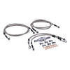 Goodridge brake line front, stainless clear coated - 08-13 FLHR/C ROAD KING (ABS)