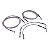 Goodridge brake line front, stainless clear coated - 09-13 FLH/FLT all models (excl. FLTR with ABS) (NU)