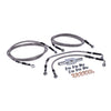 Goodridge brake line front, stainless clear coated - 09-13 FLH/FLT all models (excl. FLTR with ABS) (NU)