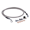 Goodridge brake line front, stainless clear coated - 05-13 Softail FLSTN Deluxe; 13-15 Softail FLS Slim