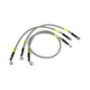 Goodridge brake line front, stainless clear coated - 12-16 FLSTF/FLSTFB/FLS with ABS; 11-16 FLSTN Softail Deluxe with ABS