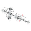 GW, generator mount kit. Chrome. Acorn - 57-70 XL (NU)