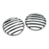 FL turn signal lens grill. Chrome - 86-17 FLST Softail; 86-23 Touring with large 3-1/4" flat lens turn signals
