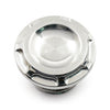 Rough Crafts, 96-up Groove gas cap. Polished - 96-18 H-D (NU)