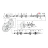 THRUST WASHER MAINSHAFT RIGHT .0795 INCH - L84-90 4-SP XL
