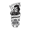 Down-n-Out Cheating Death reaper sticker - 7,62 x 11,43 cm
