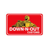 Down-n-Out Rat Rod sticker - 7,62 x 11,43 cm