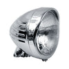 5-3/4" ribbed bullet headlamp with visor. Chrome -