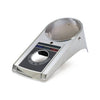 Die-cast aluminum dash cover, 91-95 style. Chrome - 91-95 Softail with self-cancelling turn signals  (NU)