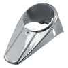 47-61 style 'Smooth' dash cover. Chrome - 47-84 FL custom applications with 2-light base plate (NU)