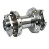 CHROME DUAL FLANGE HUB ASSY, REAR - 86-99 Softail, FXR, Dyna, Sportster